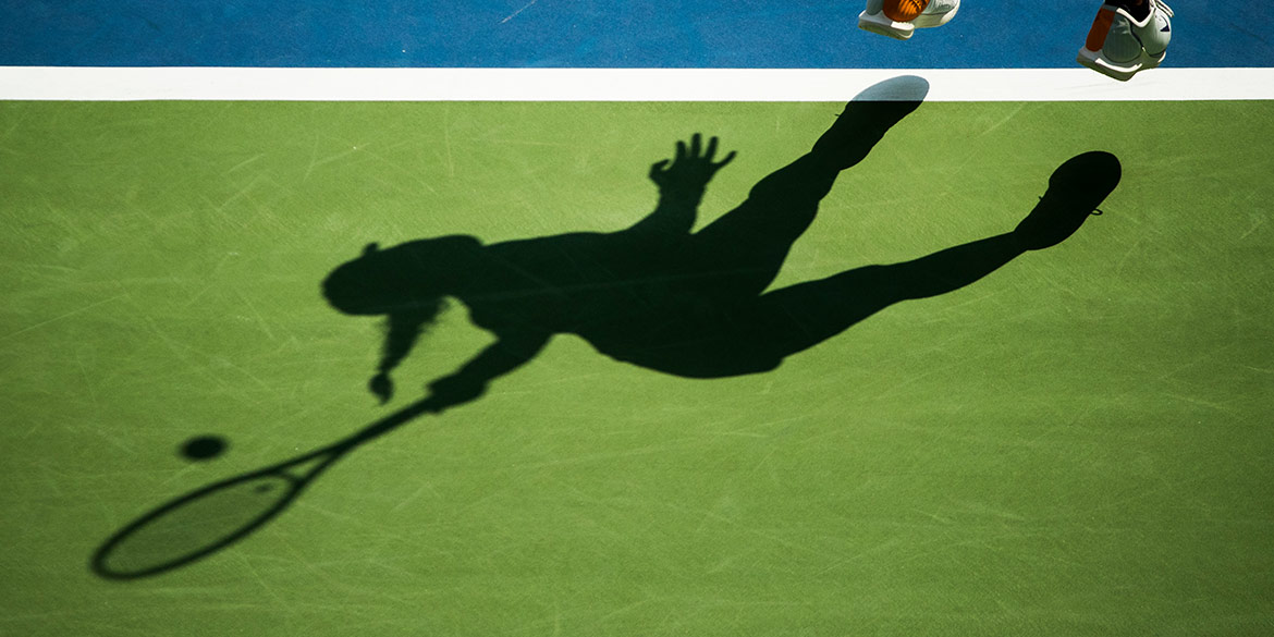 Player shadow on court