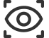 Icon of an eye within an open square