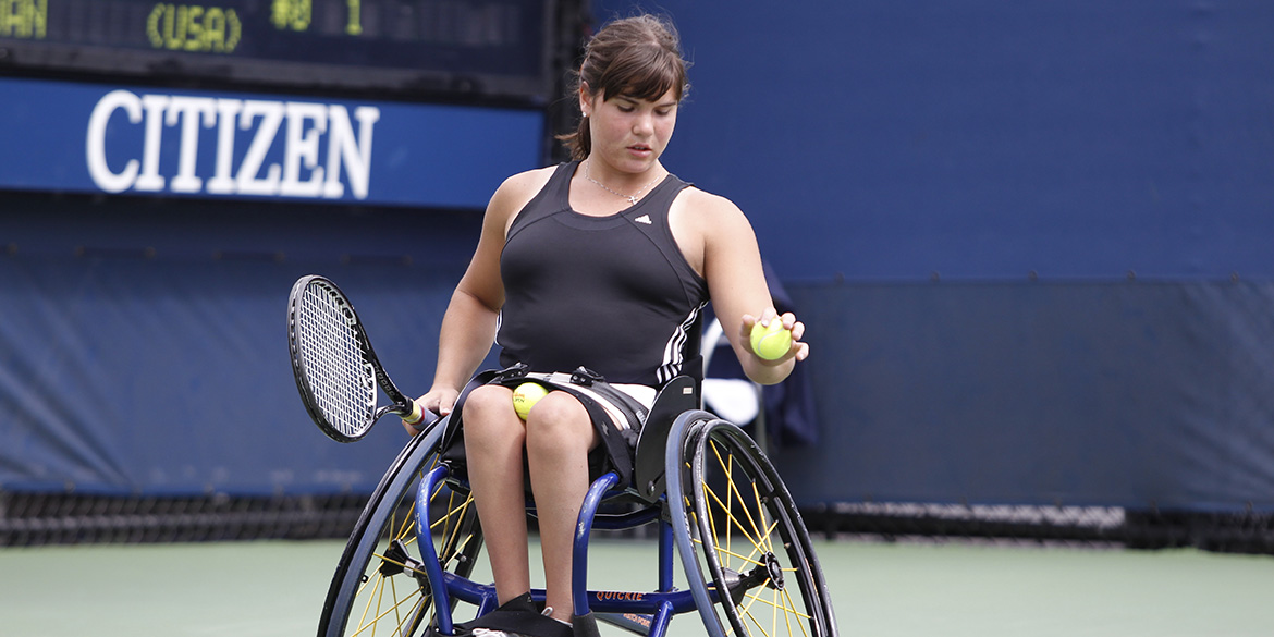 2010 US Open;Wheelchair Competition;Player Action;Mackenzie Soldan