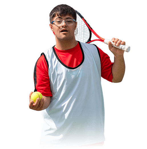 Adaptive tennis player
