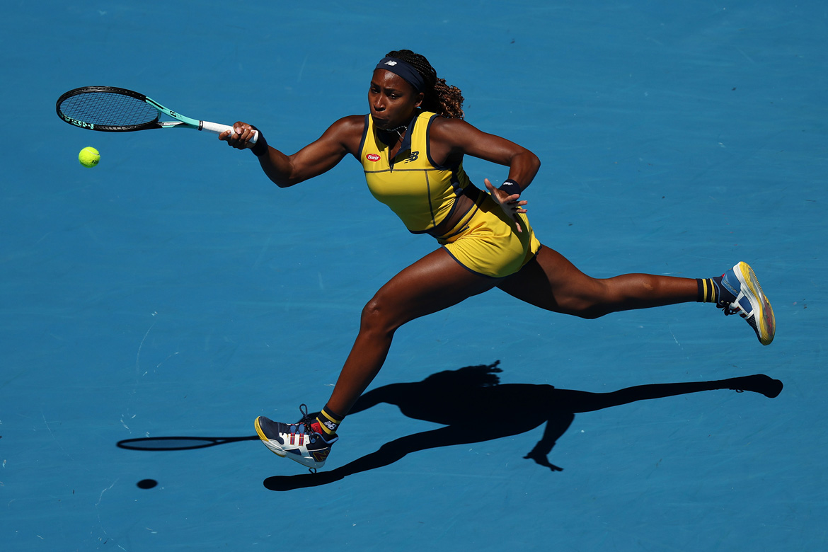 Coco Gauff at the 2024 Australian Open. Photo by Daniel Pockett/Getty Images.