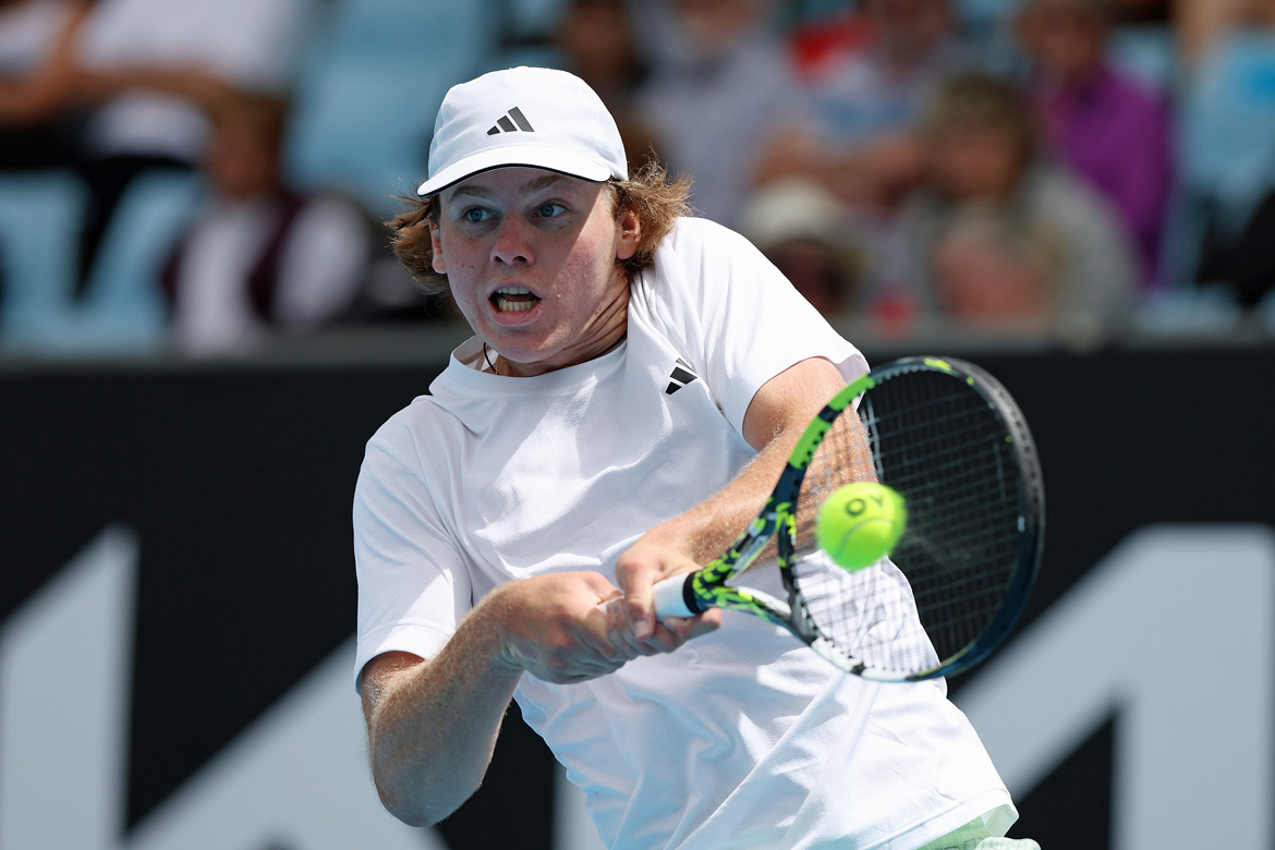 Alex Michelsen at the 2024 Australian Open. Photo by Darrian Traynor/Getty Images.