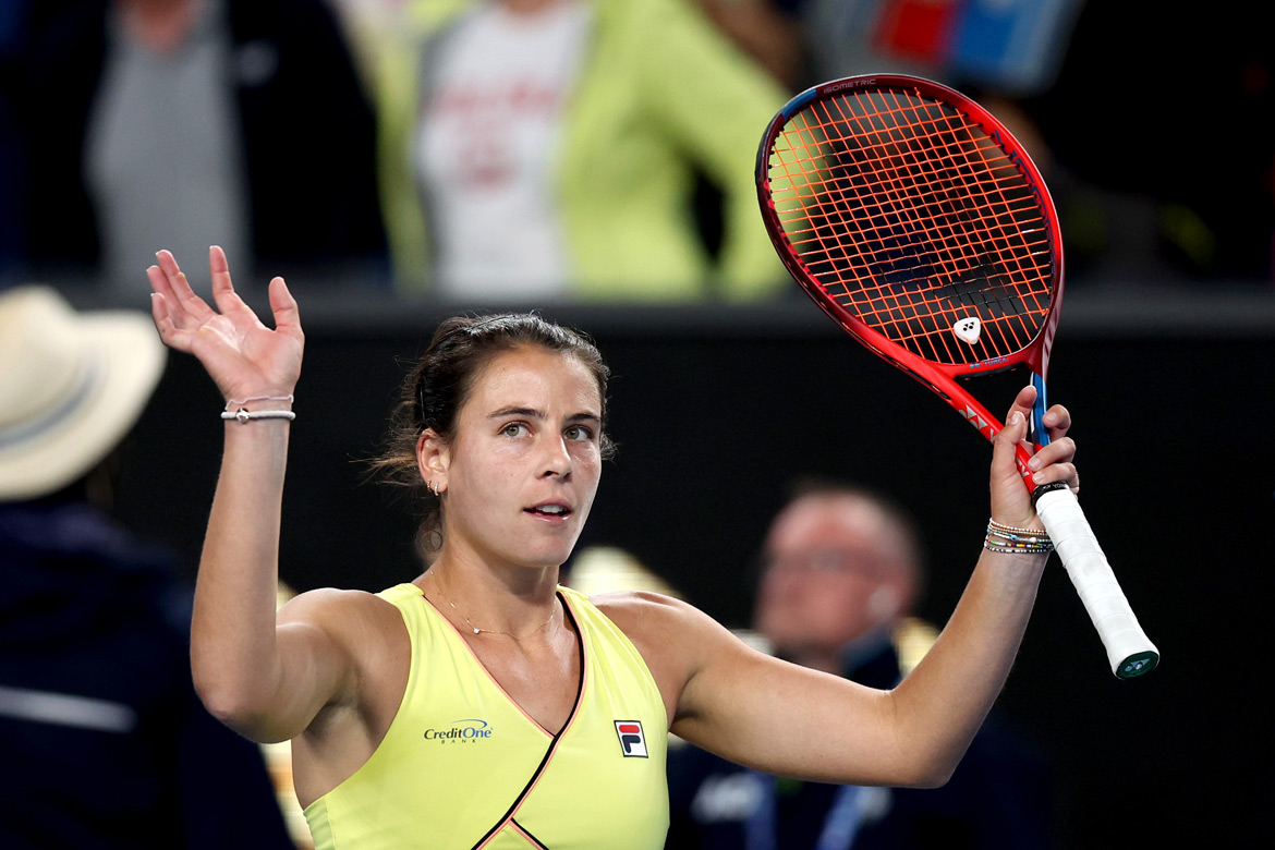 Emma Navarro at the 2024 Australian Open. Photo by Daniel Pockett/Getty Images.