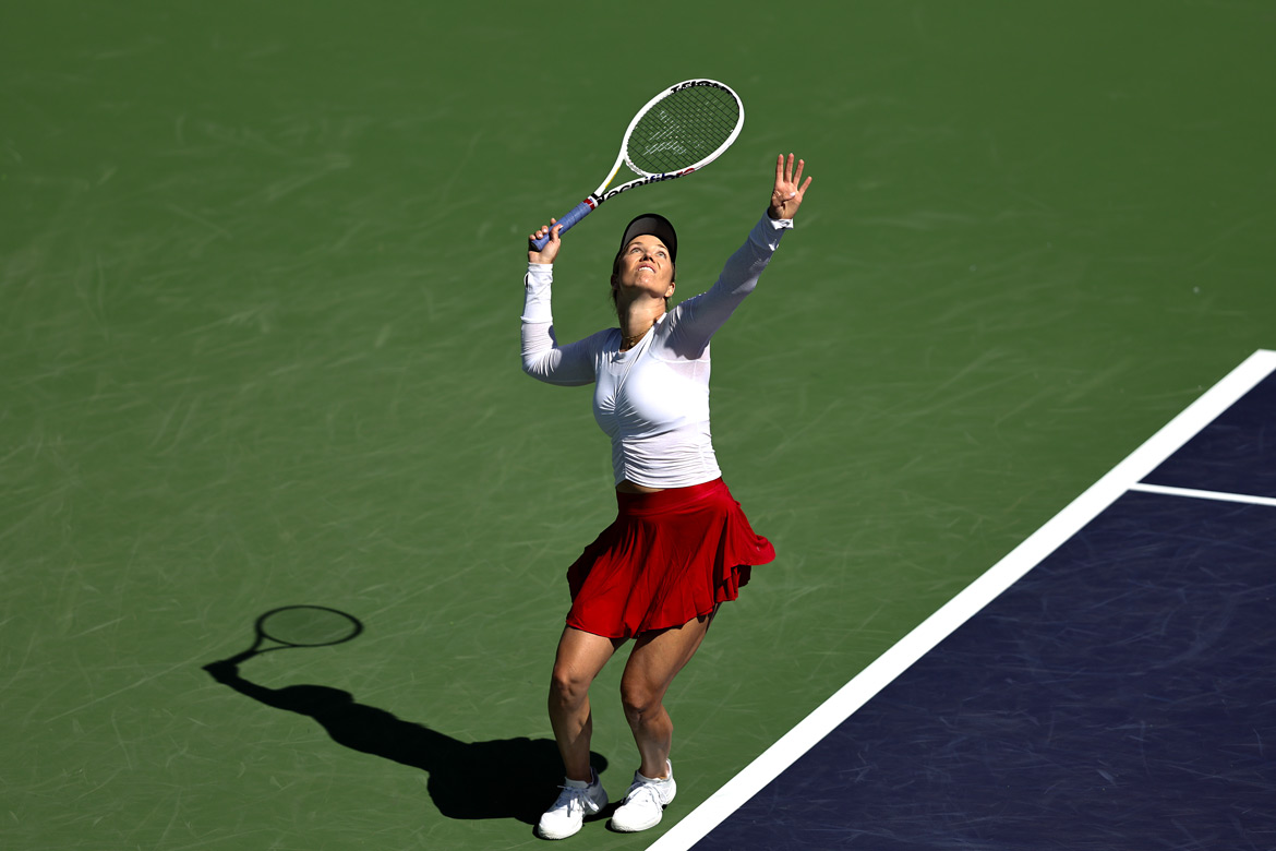 Danielle Collins in Indian Wells. Photo by Michael Owens/Getty Images.
