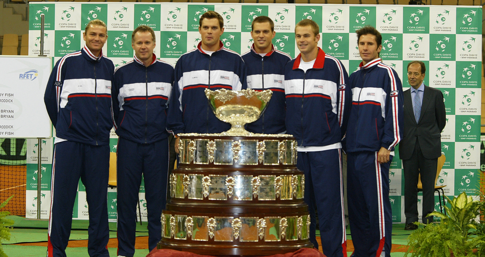 During the 2004 Davis Cup finals, USA - Spain, in Seville, Spain December 3 - 5, 2004,Draw Ceremony