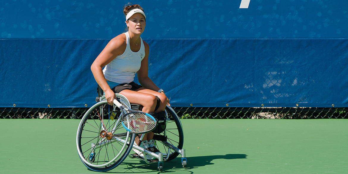 Dana Mathewson won the gold medal in doubles and a bronze in singles at the 2019 Parapan American Games. 