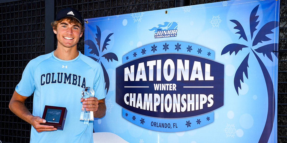 Nicolas Kotzen won the boys' 18 singles title at the USTA National Winter Championships.
