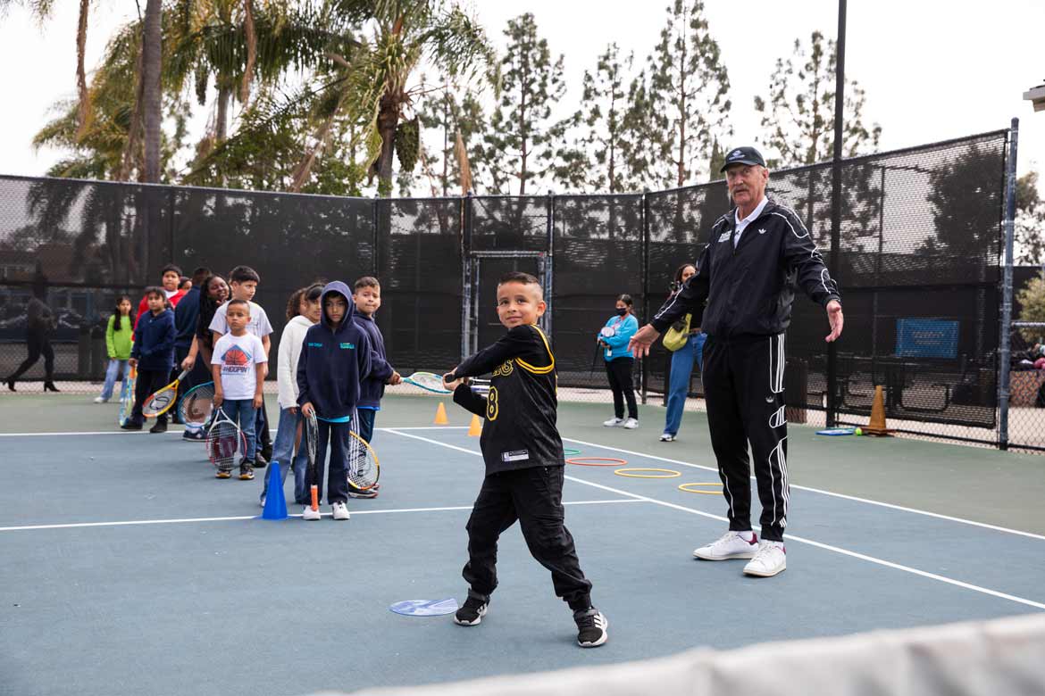 Stan Smith visits the Boys & Girls Club of Metro Los Angeles.